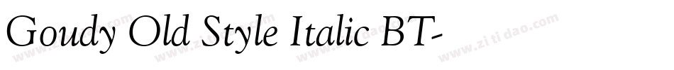 Goudy Old Style Italic BT字体转换